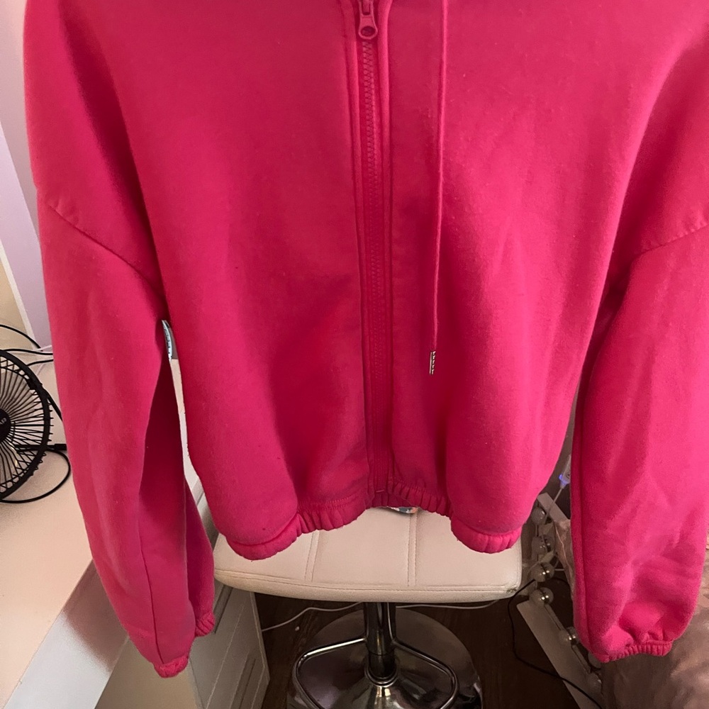 Pink Zip-Up Hoodie